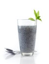 Glass of hairy basil seed