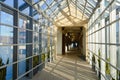 Glass hall interior perspective