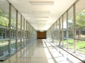 a glass hall way Royalty Free Stock Photo