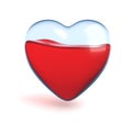 Glass heart Royalty Free Stock Photo