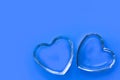 Glass heart, fragile love background, valentines day concept Royalty Free Stock Photo