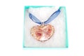 Glass heart pendant. Royalty Free Stock Photo