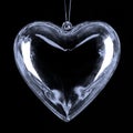 Glass valentine heart pendent