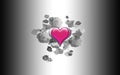 Glass Heart & Roses Royalty Free Stock Photo