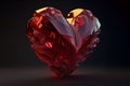 glass heart, template for Valentine\'s day.