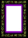 Glass holly border frame