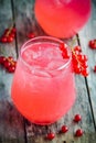 Glass of homemade red currant lemonade Royalty Free Stock Photo