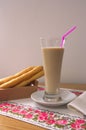 Glass of horchata dessert typical of Valencia