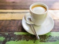 Glass of hot Latte macchiato coffee Royalty Free Stock Photo