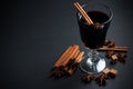 Glass of hot mulled wine Royalty Free Stock Photo