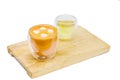 Glass hot thai tea cup Royalty Free Stock Photo