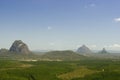 Glass House Mountains on the Sunshine Coast Royalty Free Stock Photo