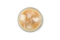 Glass of ice coffee isolated on background Royalty Free Stock Photo