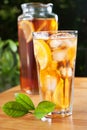 Glass of ice tea Royalty Free Stock Photo