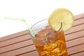 Glass of ice tea with lemon Royalty Free Stock Photo