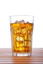 Glass of ice tea with lemon Royalty Free Stock Photo