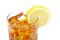 Glass of ice tea with lemon Royalty Free Stock Photo