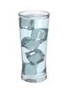 Glass of ice water 3d rendering