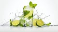 Refreshing Lime Drink With Mint: Crisp Graphic Design Inspiration