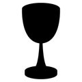Glass icon. Alcohol label on white Background. Black and Simple style. Vector Illustration Royalty Free Stock Photo