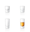 Glass Icon Set 60x, Vodka Shoo Royalty Free Stock Photo