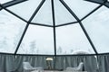 Glass igloo in Lapland near Sirkka, Finland