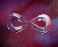 Glass Infinity Symbol In Space Royalty Free Stock Photo