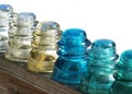 Glass insulators Royalty Free Stock Photo