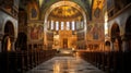 glass interior church building