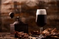 Glass of irish coffee on a table Royalty Free Stock Photo