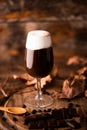 Glass of irish coffee on a table Royalty Free Stock Photo