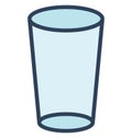 Glass Isolated Vector icon which can be easily modified or edit