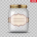 Glass Jar for canning with label