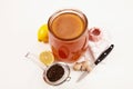 Glass jar of freshly made Kombucha Royalty Free Stock Photo