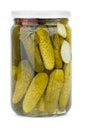 Glass jar with home-maded marinated Royalty Free Stock Photo
