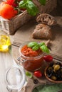 Glass jar with homemade tomato pasta sauce Royalty Free Stock Photo