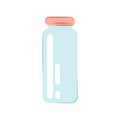 Glass jar isolated on white background. Vector flat illustration