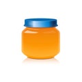 Glass Jar Mock Up For Honey, Jam, Jelly or Baby Food Puree Royalty Free Stock Photo