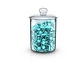 Glass jar with music note symbols copy