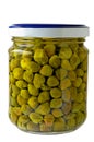 Glass jar of preserved capers