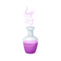 Glass Jar with Purple Potion as Magical Object and Witchcraft Item Vector Illustration
