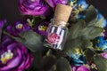 Glass jar tied with a ribbon. Stopper USB flash drive, Original flash drive. Rose in a flask. Glass USB Flash Drive. Wedding flash