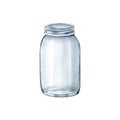 Glass jar- watercolor hand drawn clipart