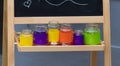 Colorfull glass jars