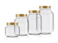 Glass Jars For Canning With Golden Caps