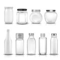 Glass jars collection Royalty Free Stock Photo