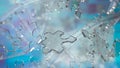 The Glass Jigsaw on Dna background for sci or education concept 3d rendering Royalty Free Stock Photo