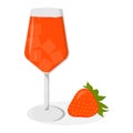 glass juce with fruits. vector illustration