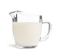 Glass jug with fresh hemp milk