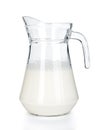 Glass jug of fresh milk Royalty Free Stock Photo